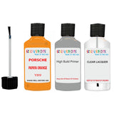 Lacquer metallic paint Porsche Cayman Papaya Orange Code Y89 Scratch Repair Kit