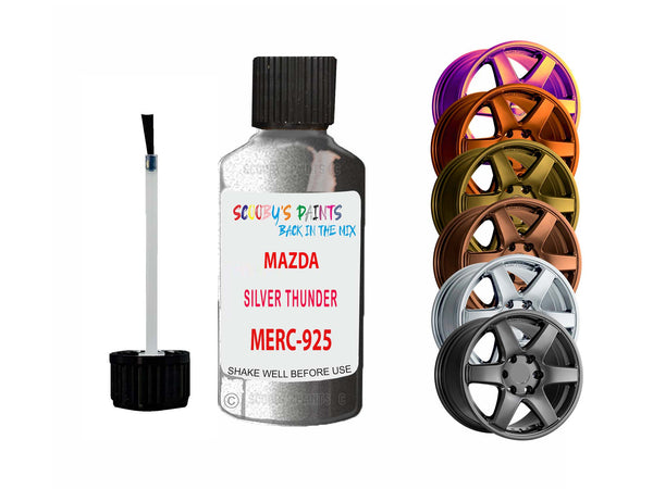 Alloy Wheel Repair Paint For Mazda Silver Thunder Merc-9253 2001-2023