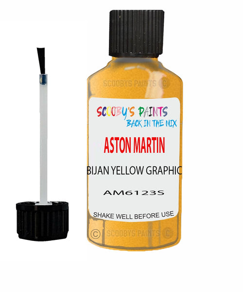 Paint For Aston Martin V12 VANTAGE BIJAN YELLOW GRAPHIC Code: AM6123S Car Touch Up Paint