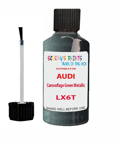 Paint For Audi Q3 Camouflage Green Metallic Code LX6T Touch Up Paint Scratch Stone Chip Kit