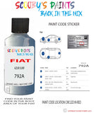 Paint For Fiat/Lancia Panda Azur Surf Code 792A Car Touch Up Paint
