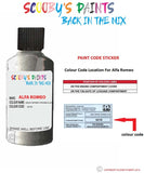 alfa romeo 147 grigio antares stromboli grey code location sticker 651a touch up paint 2004 2008