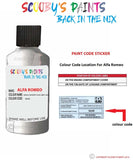 alfa romeo 147 grigio argento alfa grey code location sticker 565a touch up paint 2005 2010