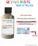 alfa romeo 147 verde giannutri green code location sticker 262a touch up paint 2005 2006