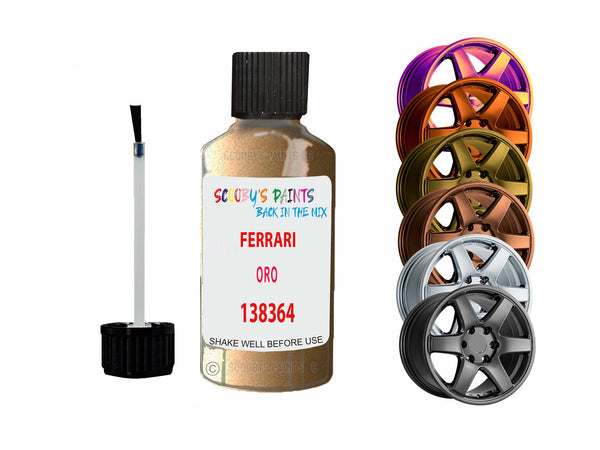 Alloy Wheel Repair Paint For Ferrari Oro 138364 2001-2023