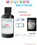 Paint For Audi A2 Ebony Black Code Lz9W Touch Up Paint Scratch Stone Chip Repair