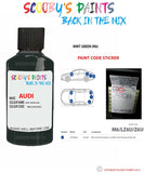 Paint Code Location Sticker for audi a8 smaragd code lz6u touch up paint 1990 1999