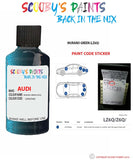 Paint Code Location Sticker for audi a8 murano green code lz6q touch up paint 2003 2008