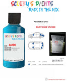 Paint For Audi A3 S3 Pelikan Blue Code Ly5T Touch Up Paint Scratch Stone Chip