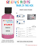Paint For Fiat/Lancia 500 Barbie Rosa Code 591A Car Touch Up Paint