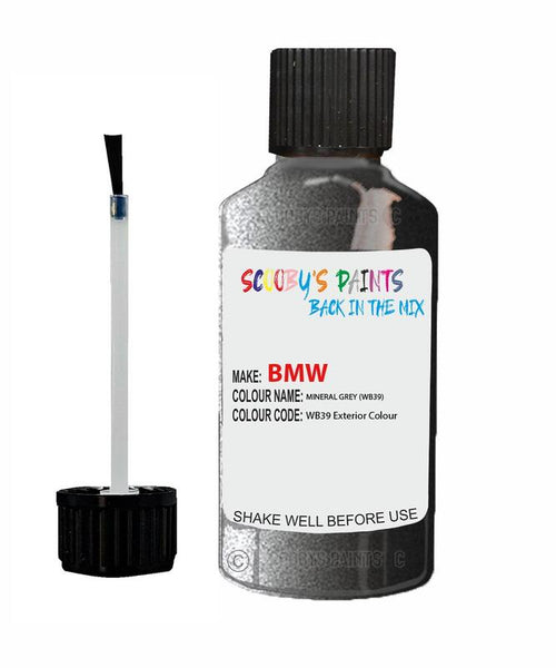 Bmw 5 Series Mineral Grey Code Wb39 Touch Up Paint Scratch Stone Chip