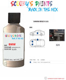 Bmw 5 Series Samana Beige Ii Paint code location sticker 325 Touch Up Paint