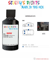 Bmw 2 Series Saphir Black Paint code location sticker 475 Touch Up Paint Scratch Stone Chip
