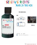 Bmw 5 Series Tief Green Paint code location sticker Wa43 Touch Up Paint Scratch Stone Chip