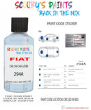Paint For Fiat/Lancia 500 Cha Cha Cha Azure Code 294A Car Touch Up Paint