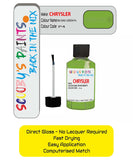 Colour Card paint fix a chip stone Chrysler Caravan Satin Jade Green Code: P4 Car Touch Up Paint