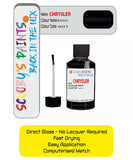 Colour Card paint fix a chip stone Chrysler Sebring Convertible Black Code: 601 Car Touch Up Paint