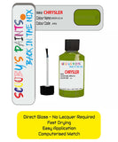Colour Card paint fix a chip stone Chrysler Plymouth Green Go Code: J6 Car Touch Up Paint
