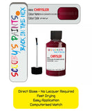 Colour Card paint fix a chip stone Chrysler 300 Series Velvet Red Code: Prv Car Touch Up Paint