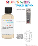 citroen c2 blanc blanco cremant Paint code location sticker ewa touch up paint