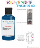 citroen c2 bleu gentiane Paint code location sticker 829f touch up paint
