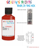 citroen c2 rouge Paint code location sticker 152f touch up paint