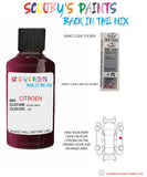 citroen xm rouge cerise Paint code location sticker ekl touch up paint