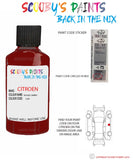 citroen c2 rouge cherry Paint code location sticker 123f touch up paint