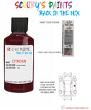 citroen xm rouge delage Paint code location sticker eka touch up paint