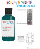 citroen c2 vert guinee Paint code location sticker 325f touch up paint