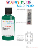 citroen c2 vert mattei Paint code location sticker 74 touch up paint