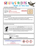 Paint For Citroen C2 Beige Tropic Taxi Allemagne Code Ecc Touch Up Paint