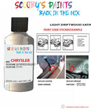 paint code location sticker for Chrysler Vision Light Driftwood Satin Glow Code: Dt2703 Car Touch Up Paint