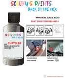 paint code location sticker for Chrysler Intrepid Mineral Grey Code: Pdm Car Touch Up Paint