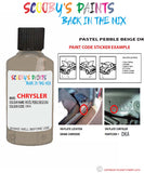 paint code location sticker for Chrysler Caliber Pastel Pebble Beige Code: Dka Car Touch Up Paint