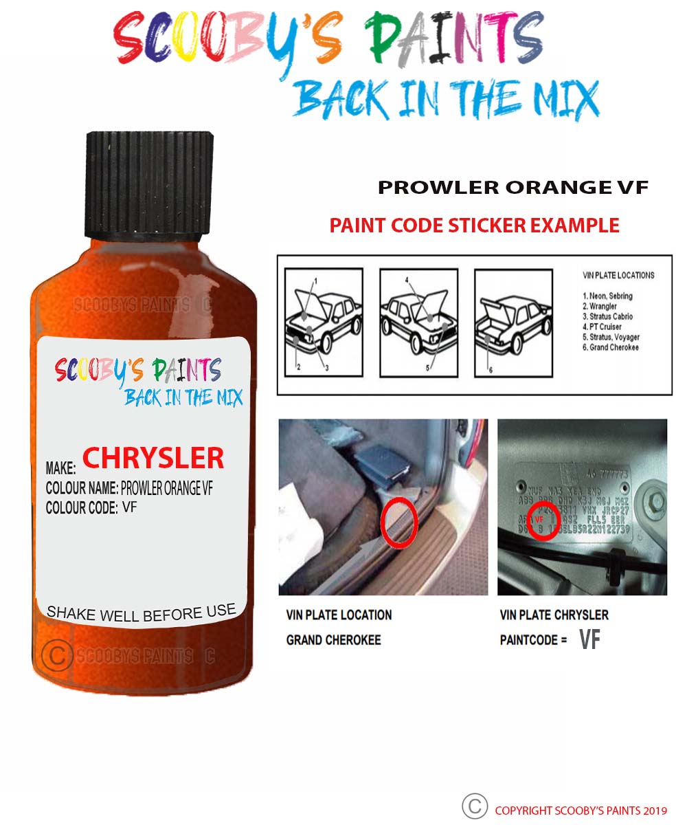 Paint For Chrysler Prowler Prowler Orange Code: Vf Car Touch