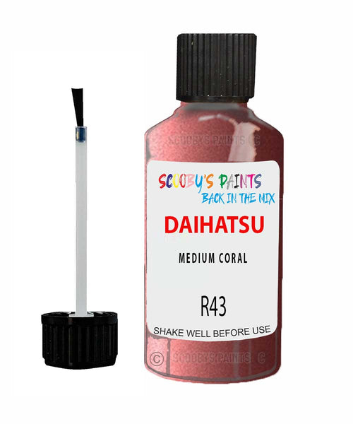 Paint For Daihatsu Sirion Medium Coral R43 Touch Up Scratch Repair Paint