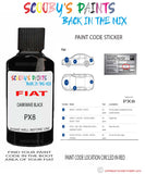 Paint For Fiat/Lancia 500 Darkwave Black Code Px8 Car Touch Up Paint