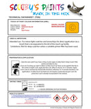 Paint For Dodge Viper Viper Race Yellow Wyr Touch Up Paint Scratch Stone Chip