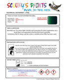 Paint Suitable for Jaguar Xf Emerald Fire Green Code Hhp Touch Up Paint