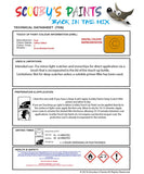 Ford Tourneo Courier Saffron Yellow S Health and safety instructions for use