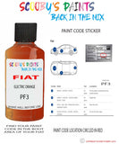 Paint For Fiat/Lancia 500 Electric Orange Code Pf3 Car Touch Up Paint