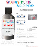 Paint For Fiat/Lancia 500 Electroclash Grey 500C Presto Twinair Code 695A Touch Up Paint