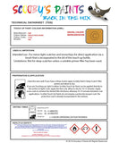 Paint For Fiat/Lancia 500 Giallo Sole Ocra Code 712A Car Touch Up Paint