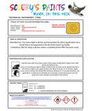 Paint For Fiat/Lancia Panda Tropicalia Yellow 500 Code 509A Car Touch Up Paint