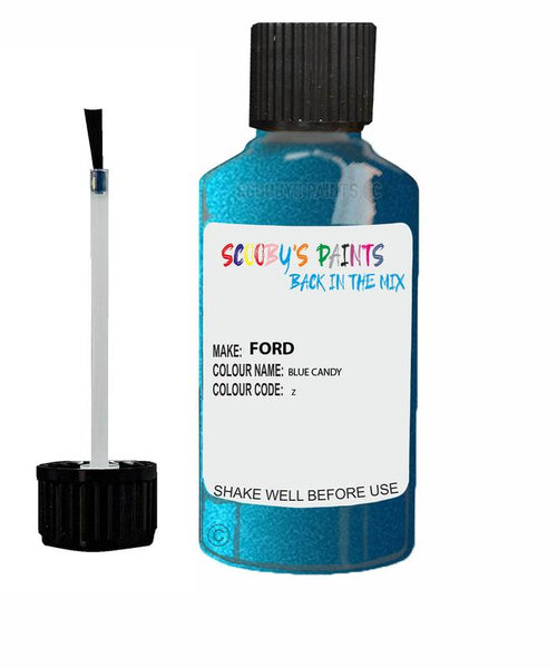 ford fiesta blue candy code z touch up paint 2013 2016 Scratch Stone Chip Repair 