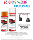 ford focus electric orange aerosol spray car paint can with clear lacquer