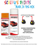 ford focus orange fury aerosol spray car paint can with clear lacquer