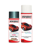 ford fiesta neptune green aerosol spray car paint can with clear lacquer