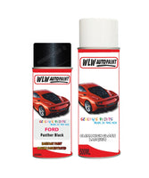 ford focus panther black aerosol spray car paint can with clear lacquer